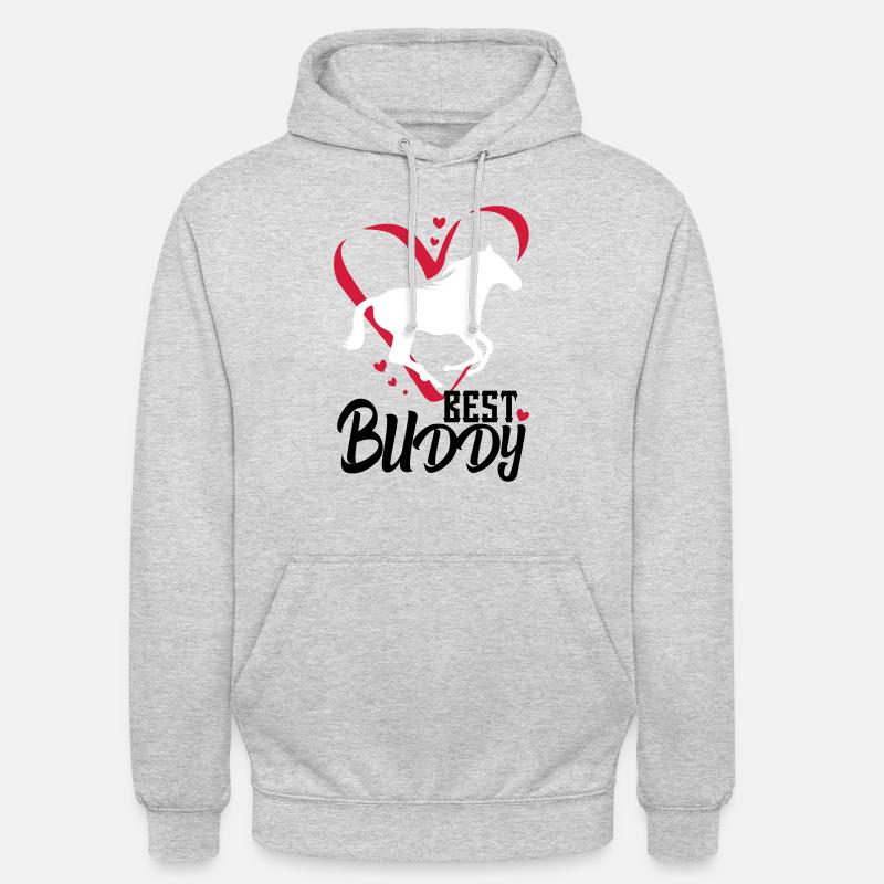 Bester Freund Pferd - Unisex Hoodie - Hellgrau meliert
