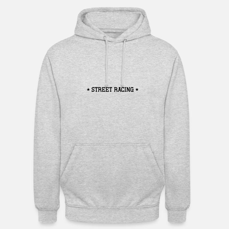 Course de rue - Sweat-shirt à capuche unisexe - gris clair chiné