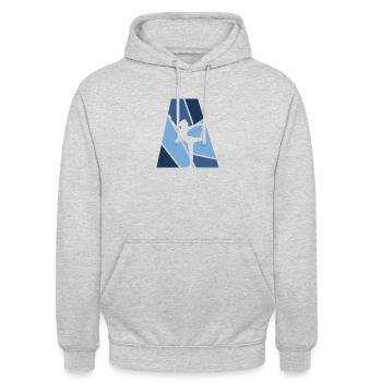 Vinyasa Yoga Barre - Unisex Hoodie - Hellgrau meliert - Vorne - Alina (178cm) & Michal (187cm)