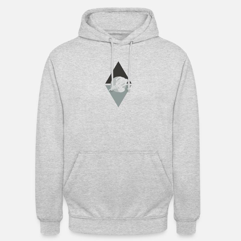 VTT VTT descente - Sweat-shirt à capuche unisexe - gris clair chiné