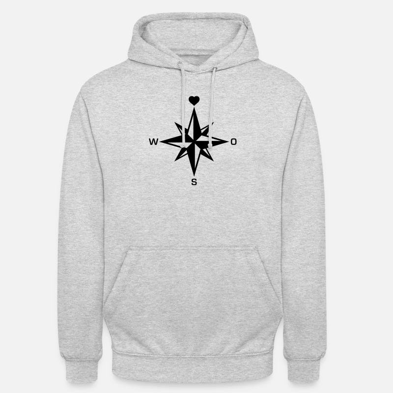 north_heart_072011_a_1c - Sweat-shirt à capuche unisexe - gris clair chiné