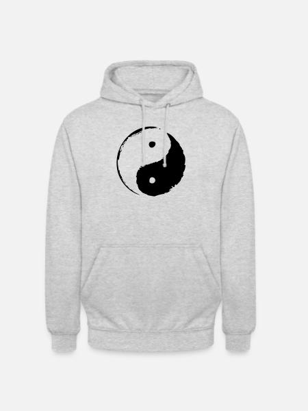 ying_yang_small - Unisex Hoodie - light heather grey