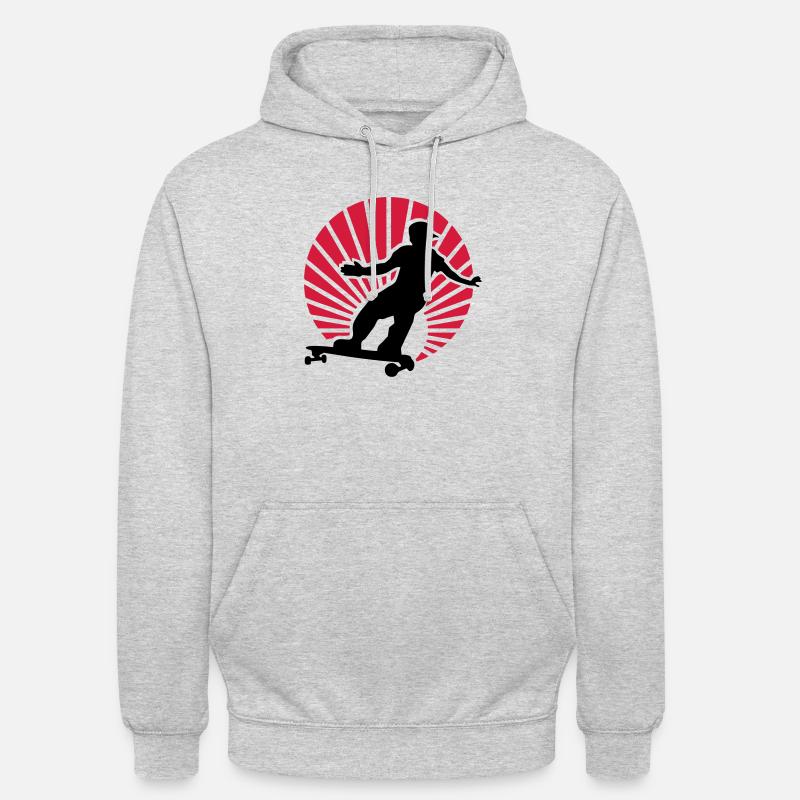 longboard - Sweat-shirt à capuche unisexe - gris clair chiné