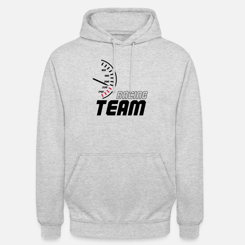 racing_team_01 - Sweat-shirt à capuche unisexe - gris clair chiné