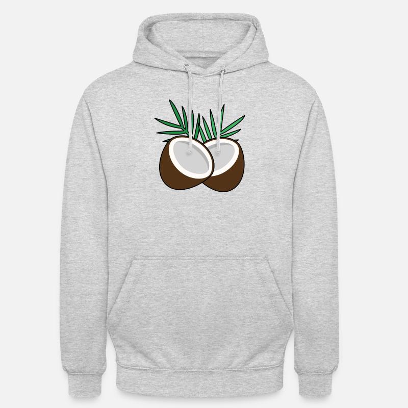 Noix de coco - Sweat-shirt à capuche unisexe - gris clair chiné