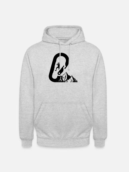 Escalade de bloc - Sweat-shirt à capuche unisexe - gris clair chiné
