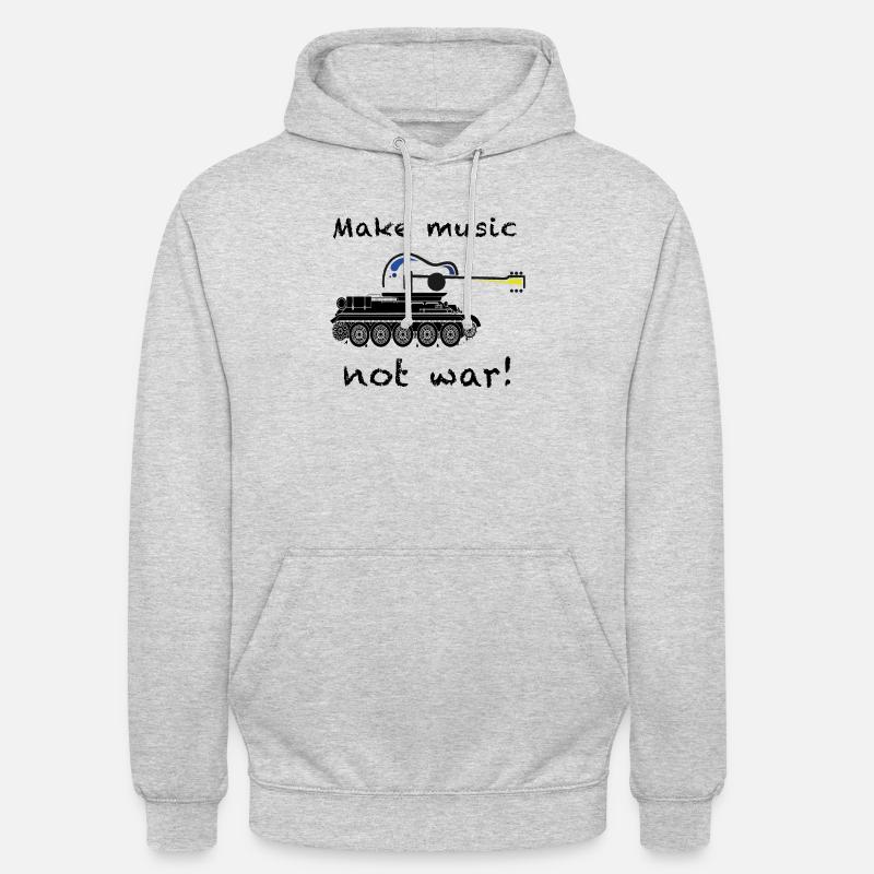 Make music not war - Unisex Hoodie - Hellgrau meliert