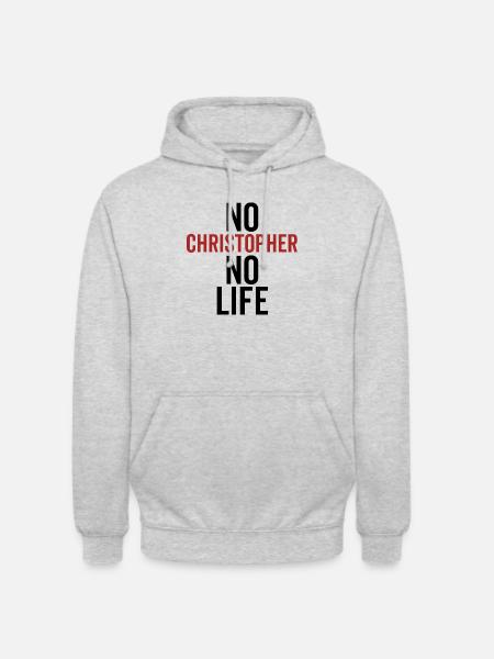 No Christopher No Life - Unisex Hoodie - light heather grey