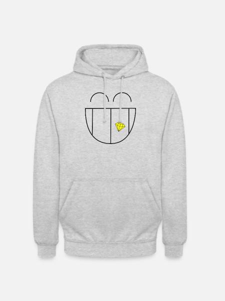 HAPPY BIT. DIAMOND SMILE. - Unisex Hoodie - light heather grey