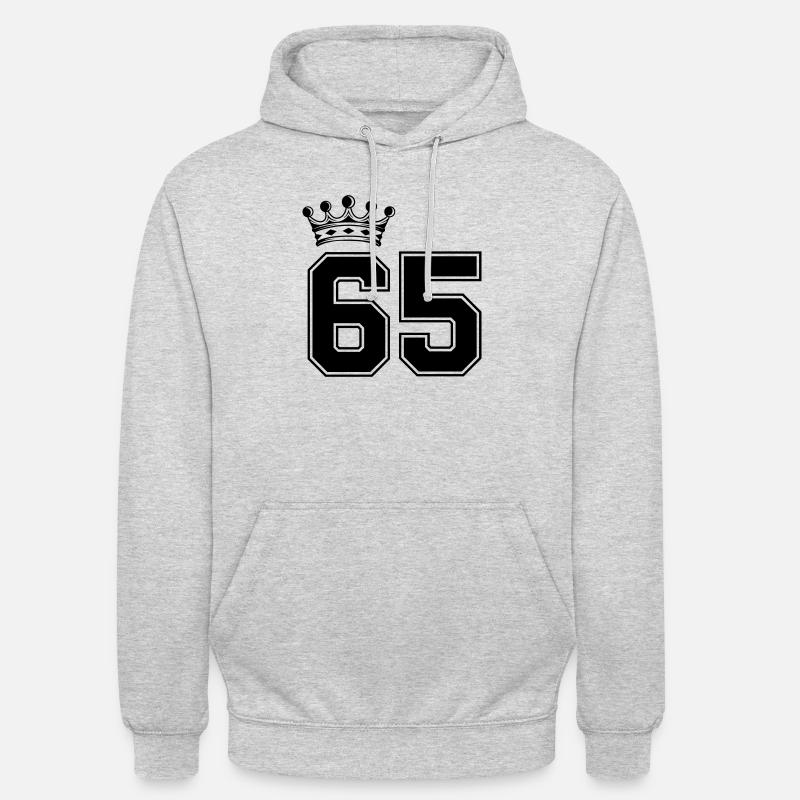 65 krone - Unisex Hoodie - Hellgrau meliert
