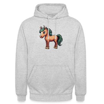 sweet shetty - Unisex Hoodie - Hellgrau meliert - Vorne - Alina (178cm) & Michal (187cm)