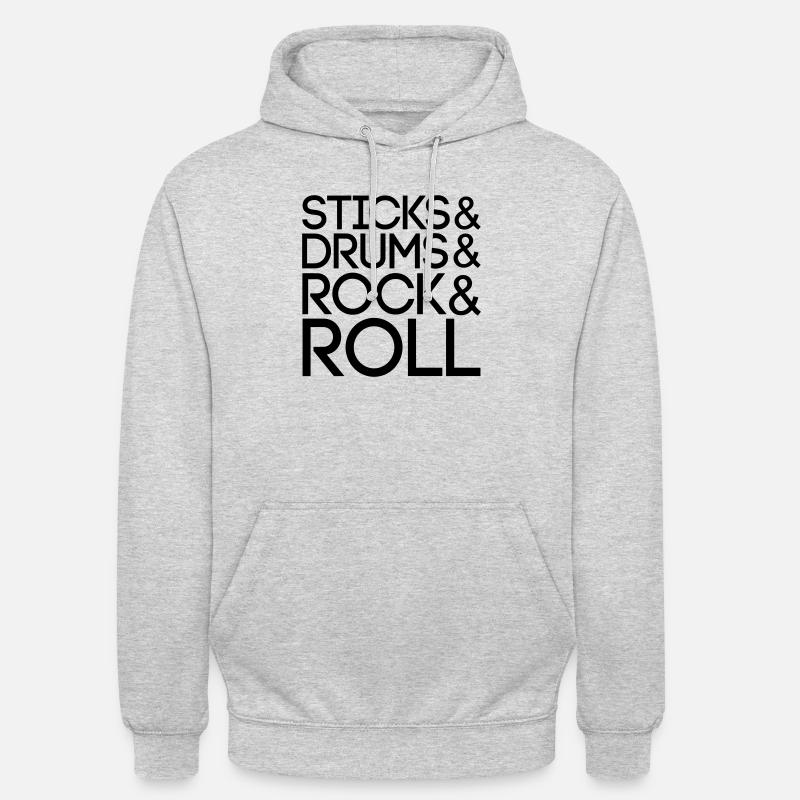 Sticks Drums Rock Roll - Unisex Hoodie - light heather grey