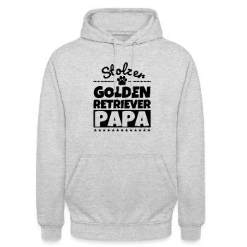 Golden Retriever lustig Herrchen Hund - Unisex Hoodie - Hellgrau meliert - Vorne - Alina (178cm) & Michal (187cm)