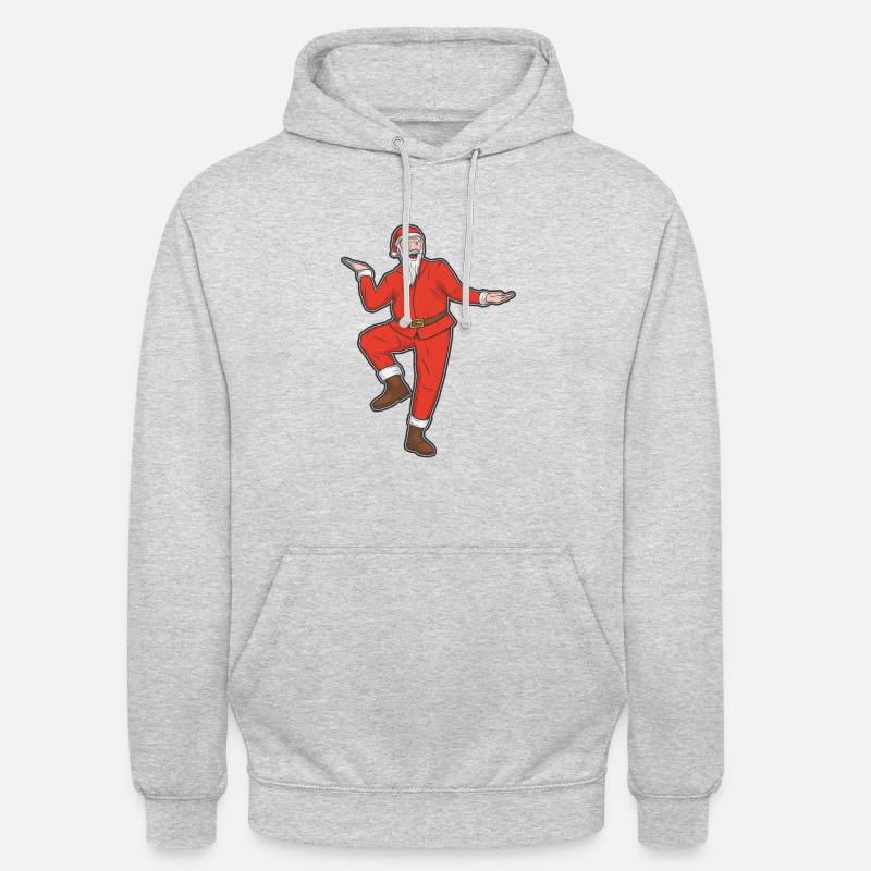 Weihnachtsmann tanzen - Unisex Hoodie - Hellgrau meliert