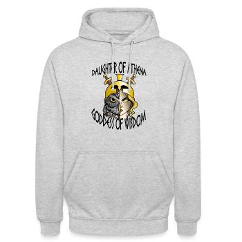 Daughter of Athena - Unisex Hoodie - Hellgrau meliert - Vorne - Alina (178cm) & Michal (187cm)