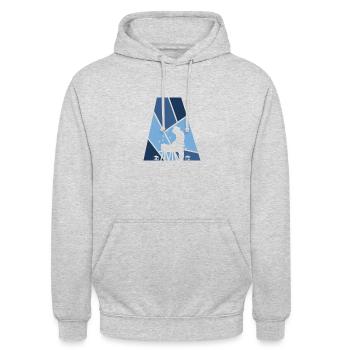 Imker Imker Nektar - Unisex Hoodie - Hellgrau meliert - Vorne - Alina (178cm) & Michal (187cm)