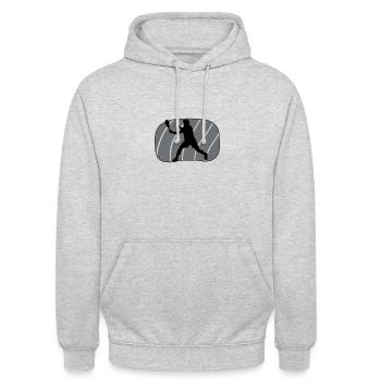 Squash Rackets Squash Players Squash Rackets - Unisex Hoodie - light heather grey - Front - Alina (178cm) & Michal (187cm)
