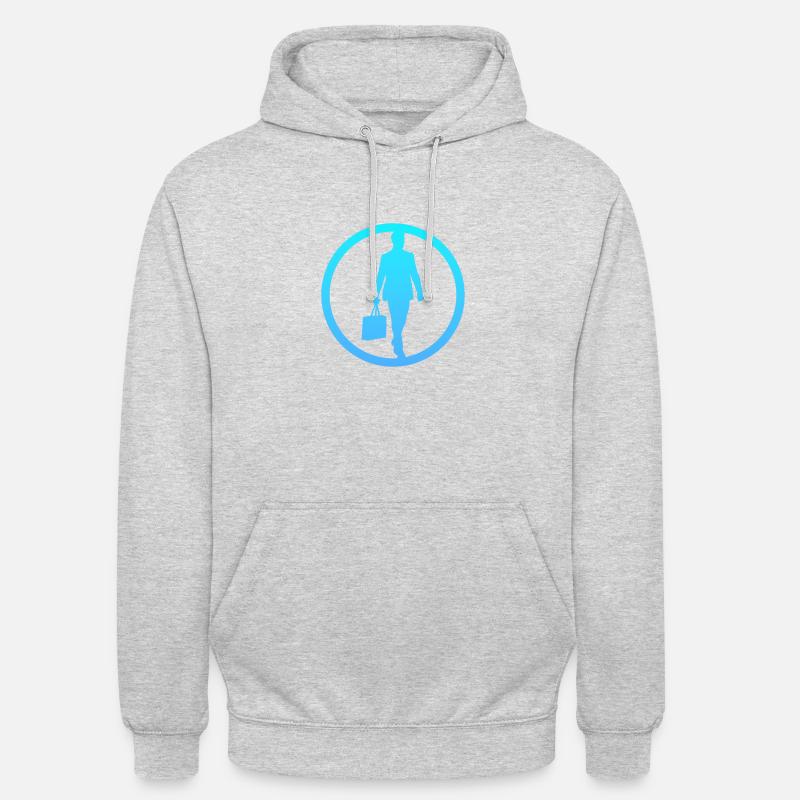 Secteur bancaire Entreprise - Sweat-shirt à capuche unisexe - gris clair chiné