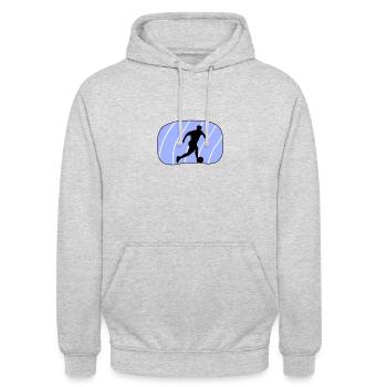 Beachball Fußball Beachball - Unisex Hoodie - Hellgrau meliert - Vorne - Alina (178cm) & Michal (187cm)
