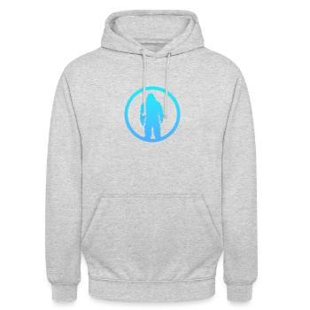 Big foot Big foot Big foot Bigfoot - Unisex Hoodie - Hellgrau meliert - Vorne - Alina (178cm) & Michal (187cm)