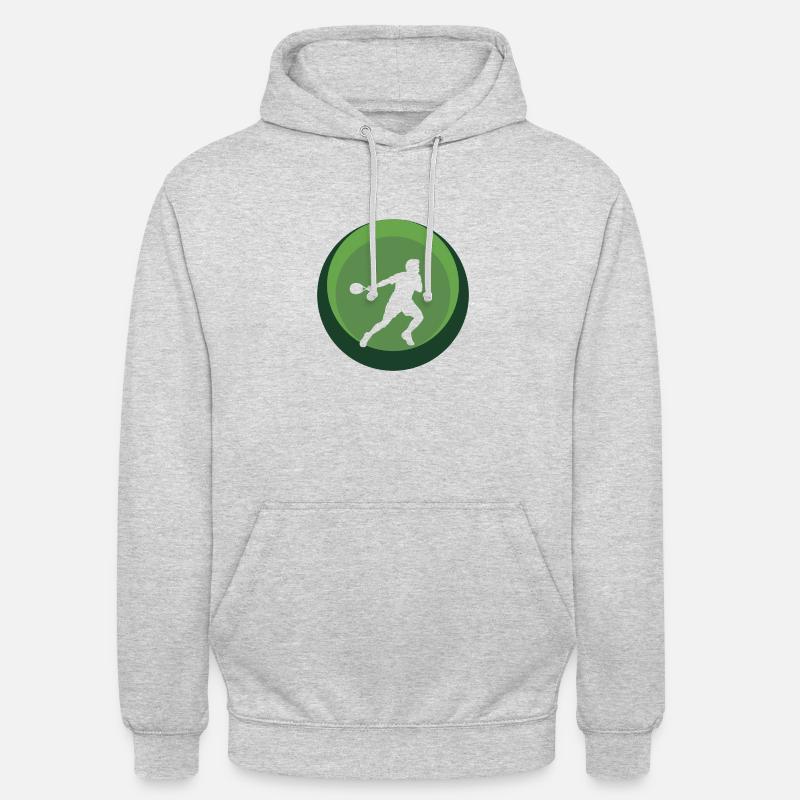 Schläger Squash Spieler Schläger - Unisex Hoodie - Hellgrau meliert