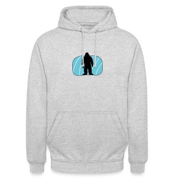 Big foot Bigfoot Big foot Bigfoot - Unisex Hoodie - Hellgrau meliert - Vorne - Alina (178cm) & Michal (187cm)