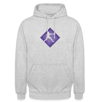 Rackets Squash Squash Rackets - Unisex Hoodie - light heather grey - Front - Alina (178cm) & Michal (187cm)