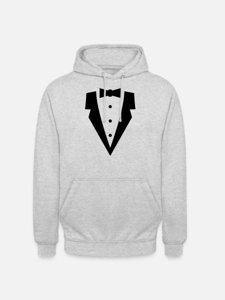 tuxedo_f1 - Unisex Hoodie - Hellgrau meliert