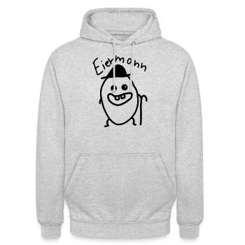 Eiermann - Unisex Hoodie - Hellgrau meliert - Vorne - Alina (178cm) & Michal (187cm)