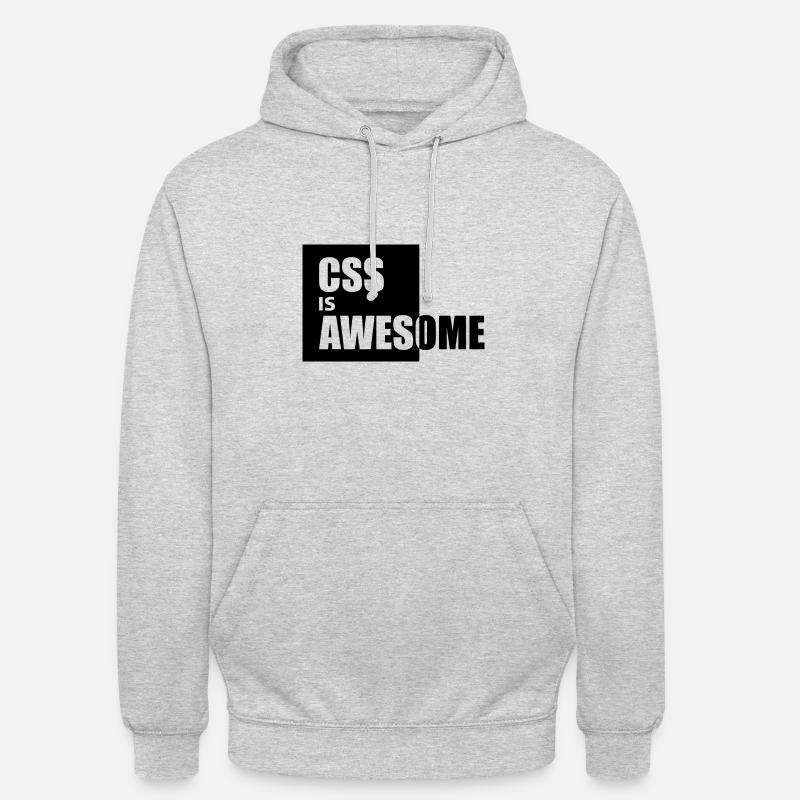 Programmation - Sweat-shirt à capuche unisexe - gris clair chiné