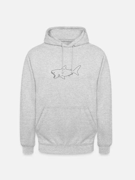 Shark - Unisex Hoodie - light heather grey