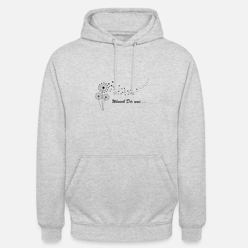 Wünsch dir was - Unisex Hoodie - Hellgrau meliert