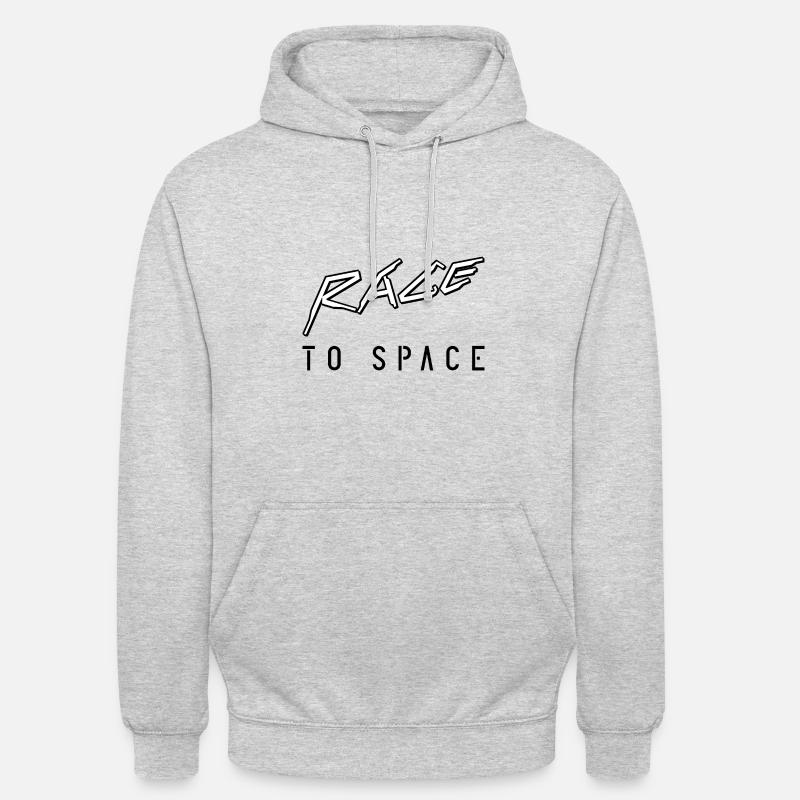 Course vers l’espace - Sweat-shirt à capuche unisexe - gris clair chiné
