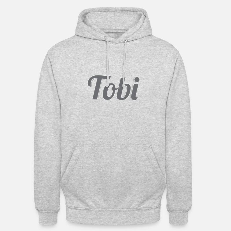 Tobi - Sweat-shirt à capuche unisexe - gris clair chiné