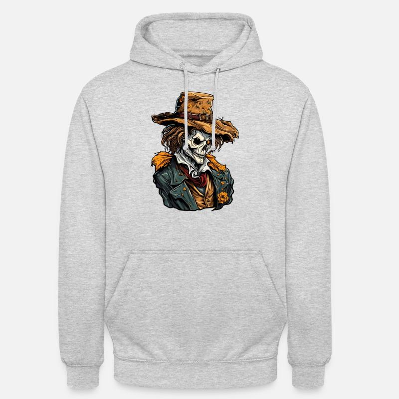 Vogelscheuche / Erntehelfer / Maisfeld / Feld - Unisex Hoodie - Hellgrau meliert