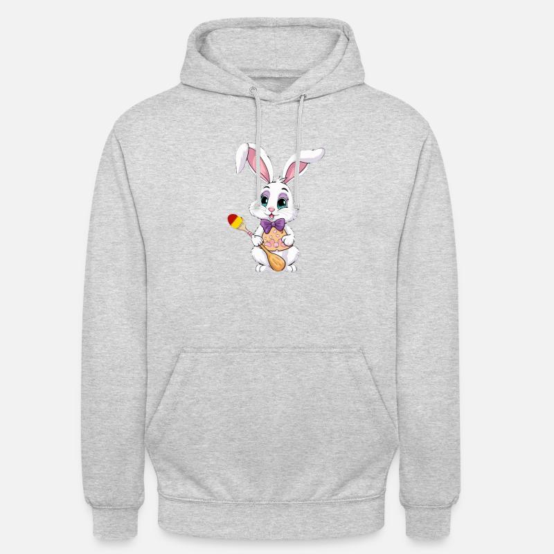 Easter bunny with Easter eggs - Unisex Hoodie - light heather grey