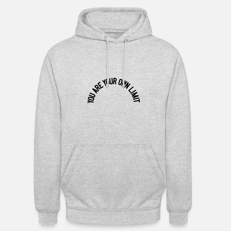 Vous êtes votre propre limite - Sweat-shirt à capuche unisexe - gris clair chiné