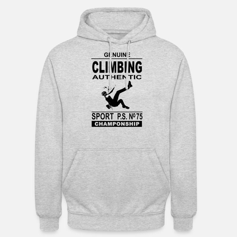 Klettern - Escalade - Sweat-shirt à capuche unisexe - gris clair chiné