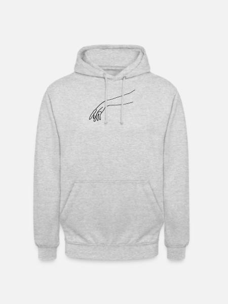 Reaching Out #1 (Black) - Unisex Hoodie - light heather grey