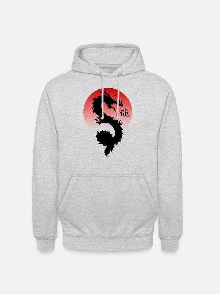 Dragon asia japan - Unisex Hoodie - light heather grey