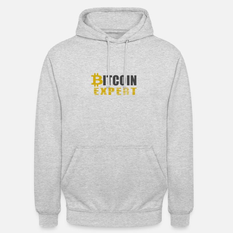 Bitcoin expert - Bitcoin Experte - Unisex Hoodie - Hellgrau meliert