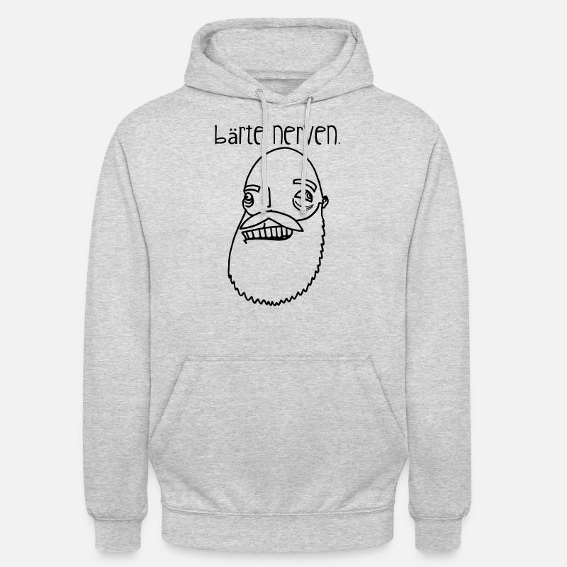 Bärte nerven! - Unisex Hoodie - Hellgrau meliert