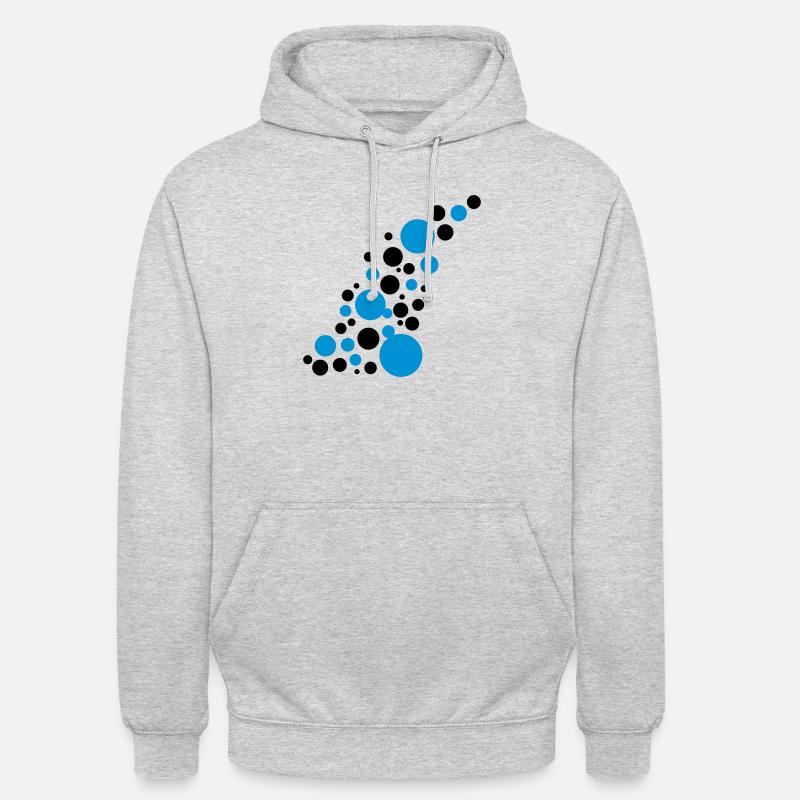 Points de Circle pattern design - Sweat-shirt à capuche unisexe - gris clair chiné