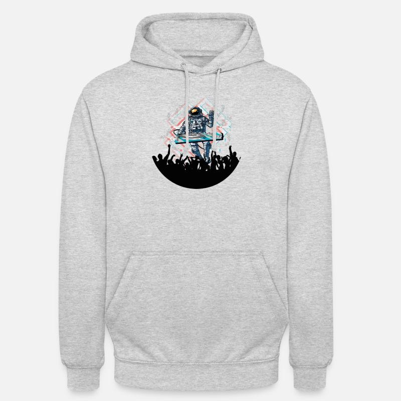 Dj - Sweat-shirt à capuche unisexe - gris clair chiné