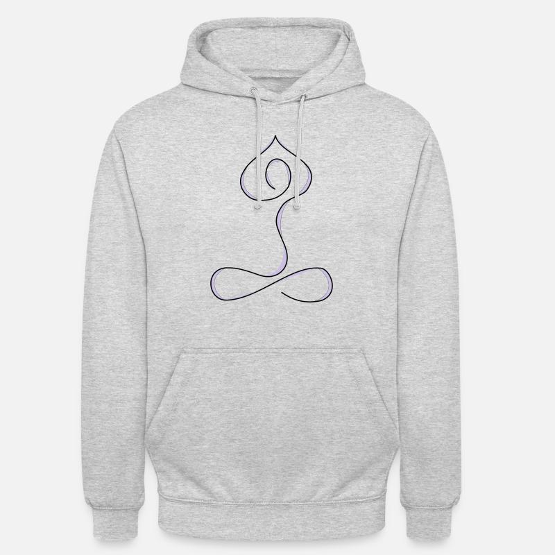 Yogahaltung - Unisex Hoodie - Hellgrau meliert