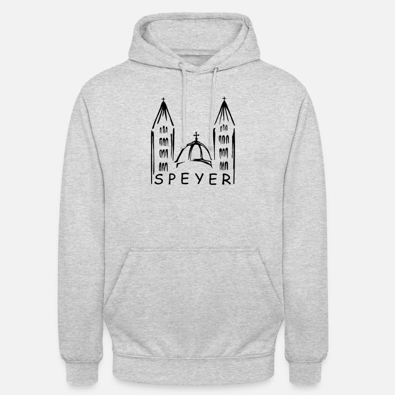 Speyer Dom, Speyer, Geschenk, Geschenidee - Unisex Hoodie - Hellgrau meliert