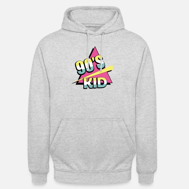 1990iger Sprüche 90s Geschenksidee - Unisex Hoodie - Hellgrau meliert