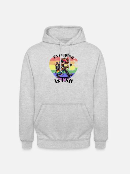 CSD Design - Unisex Hoodie - Hellgrau meliert