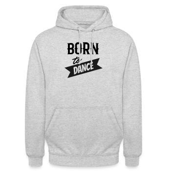 born to dance sport de danse danse dancing - Sweat-shirt à capuche unisexe - gris clair chiné - Devant - Alina (178cm) & Michal (187cm)