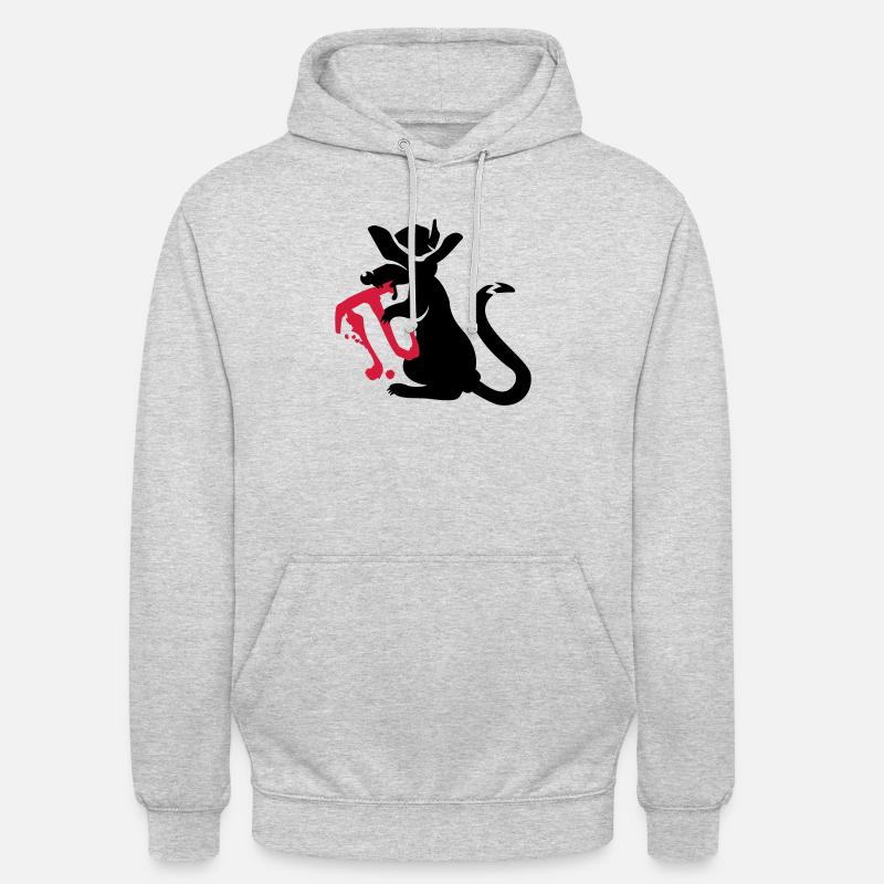 pi-rat / Pi-Ratte (e, 2c) - Unisex Hoodie - Hellgrau meliert